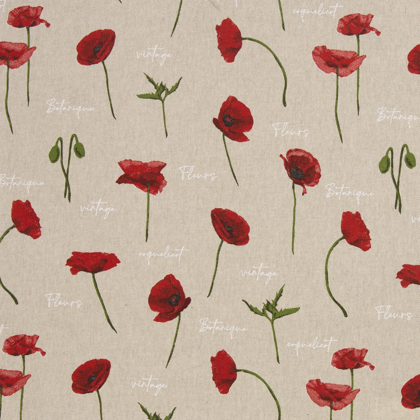 Petra Dekostoff - Mohnblumen Schrift - 10 cm