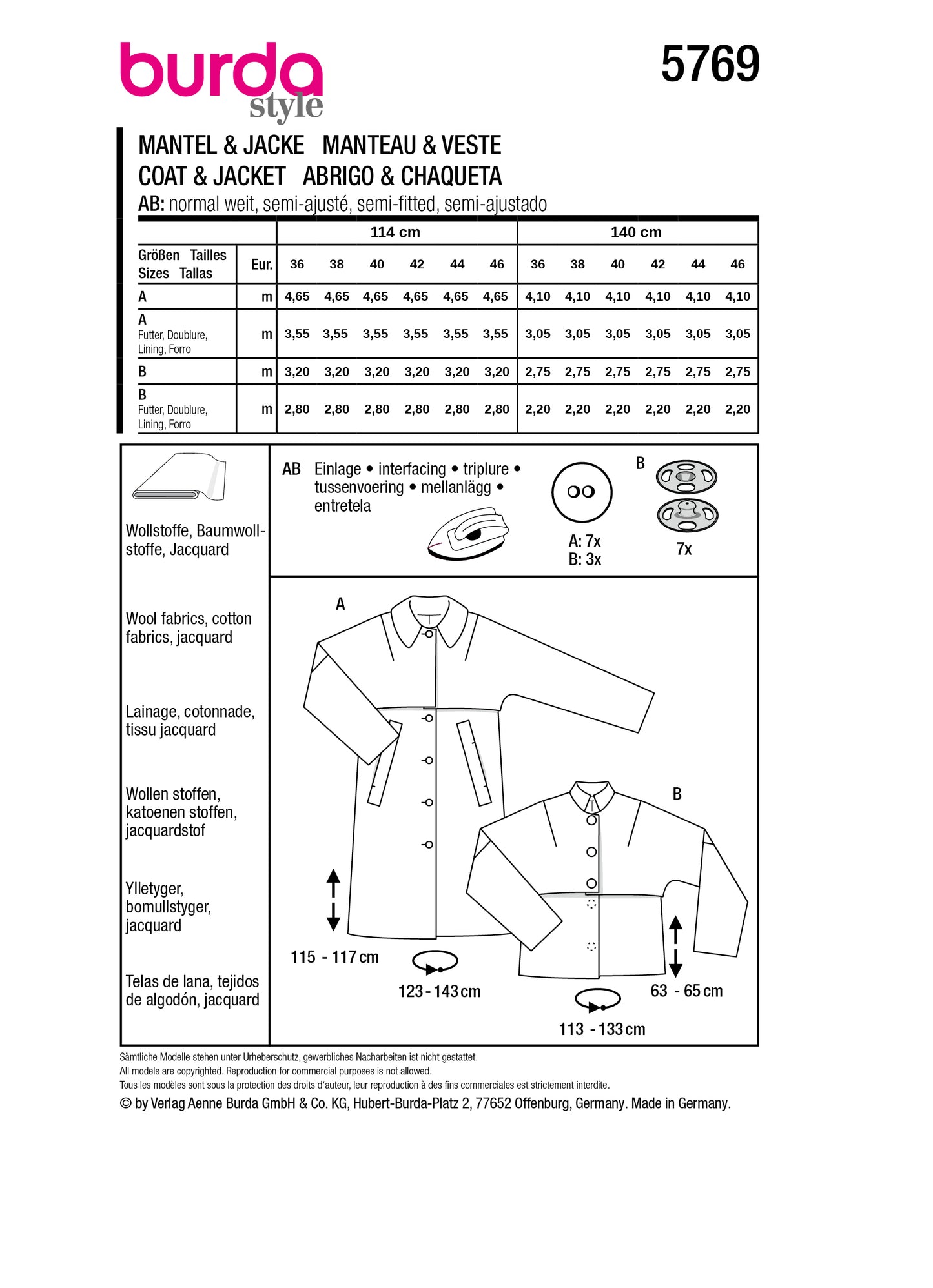 5769 Mantel/Jacke