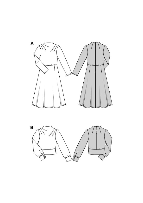 5863 Kleid & Bluse