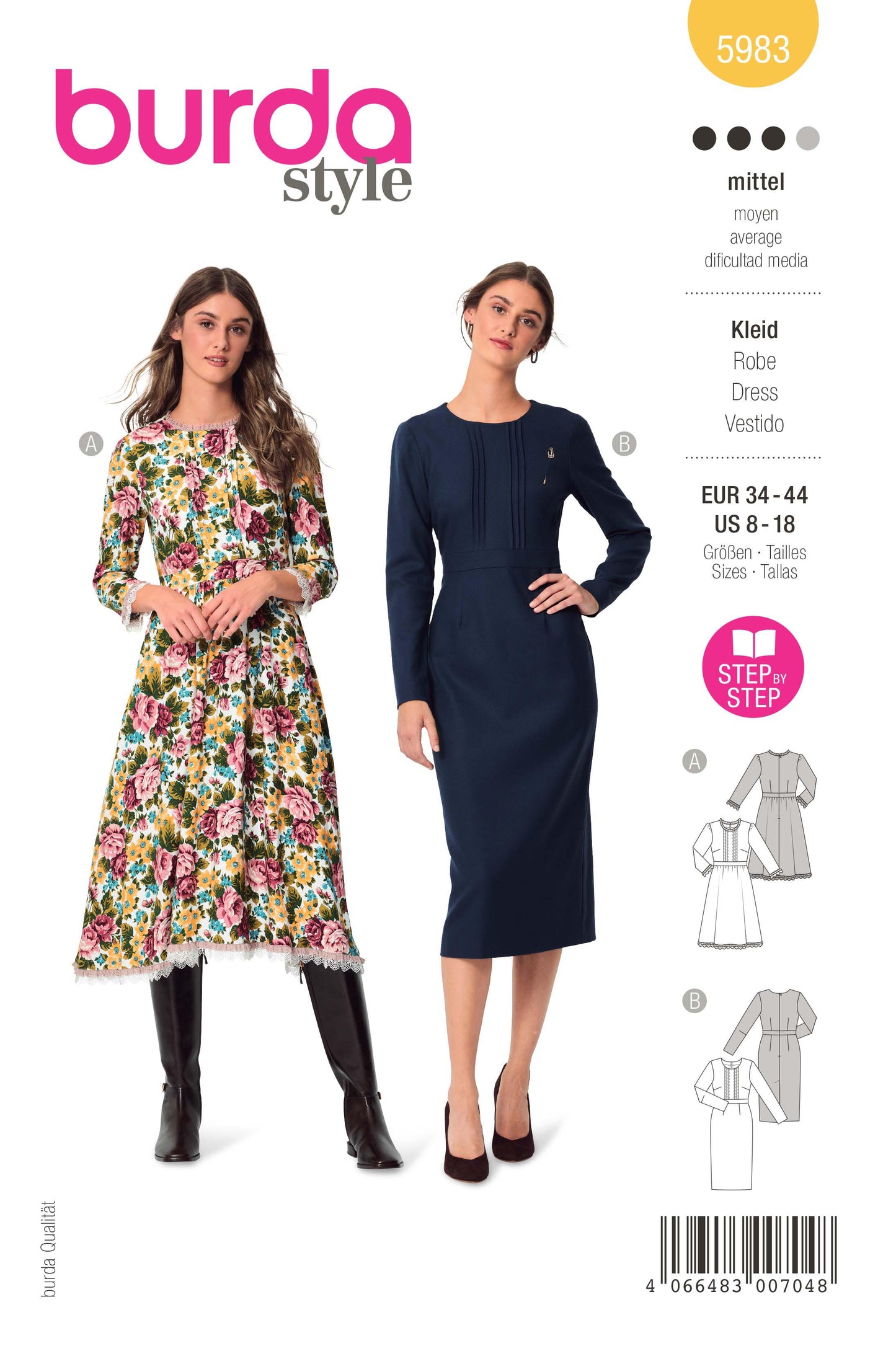 5983 Knielanges Kleid
