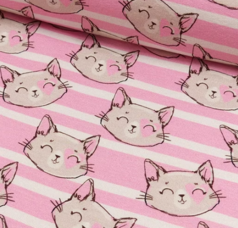 Organic Baumwoll Jersey - Kitties - 10 cm