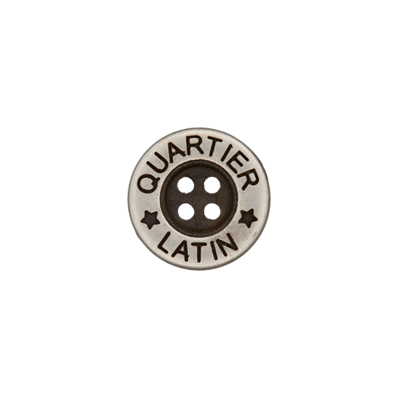 Met.-Knopf metallis. 4L 20mm alt-si 30St