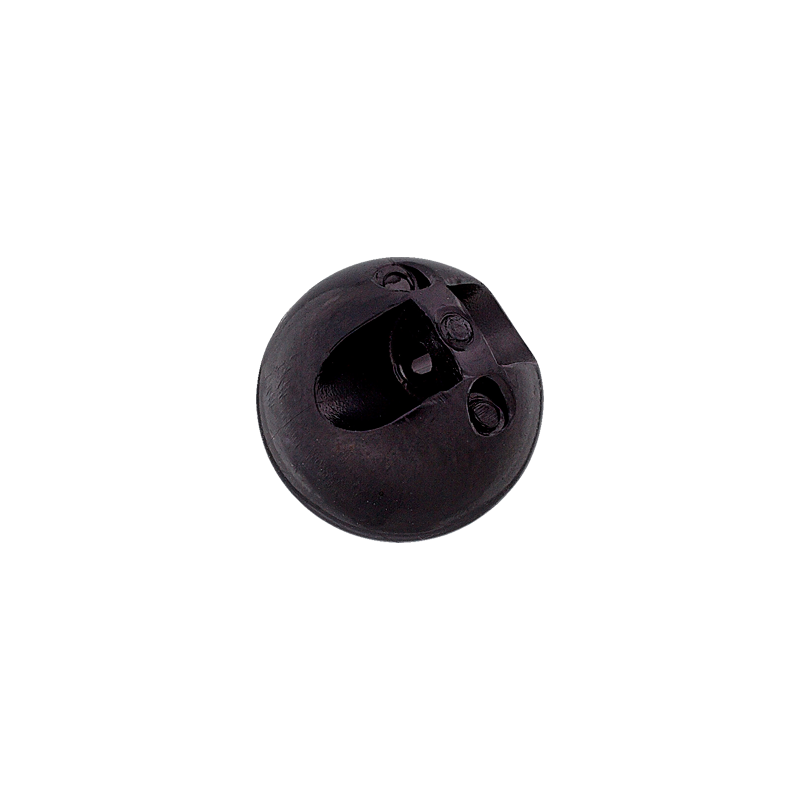 Poly-Knopf Öse Kugel 9mm schwarz 50St