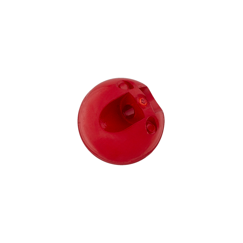 Poly-Knopf Öse Kugel 12mm rot 50St