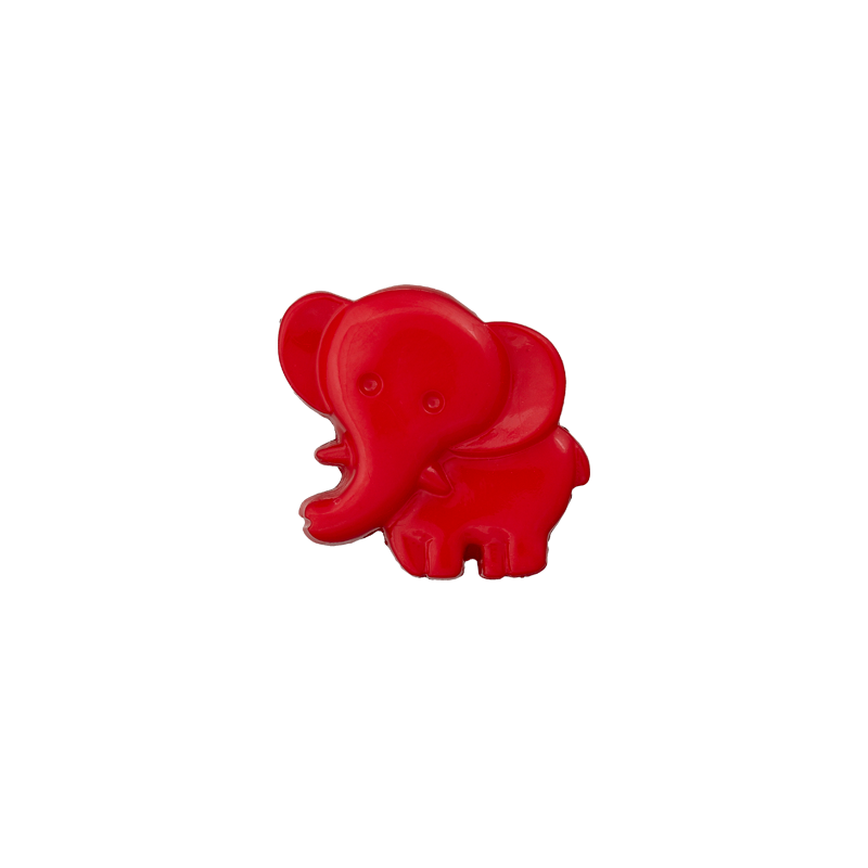 Poly-Knopf Öse Elefant 19mm rot 40St