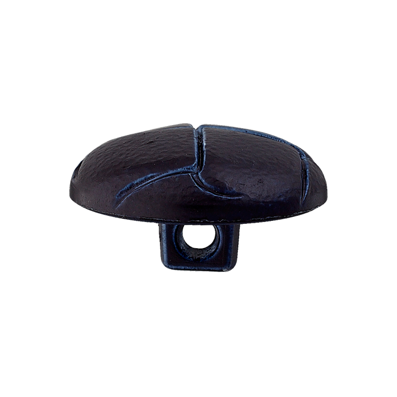 Lederimit-Knopf Öse 20mm marine 30St
