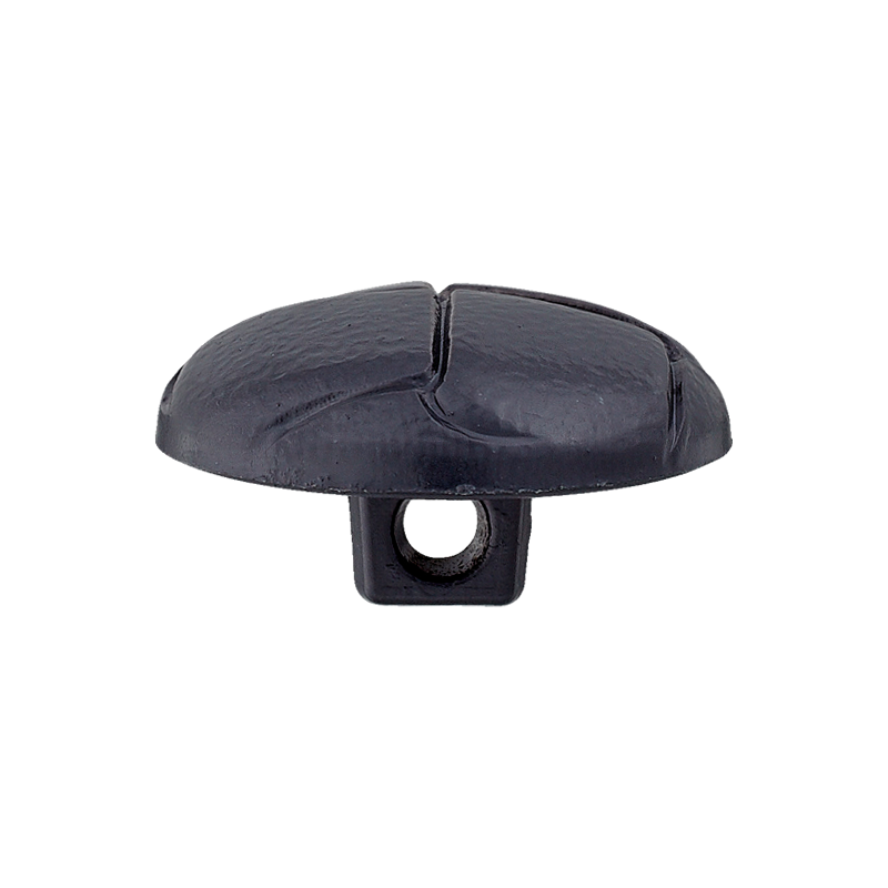 Lederimit-Knopf Öse 23mm d-grau 30St