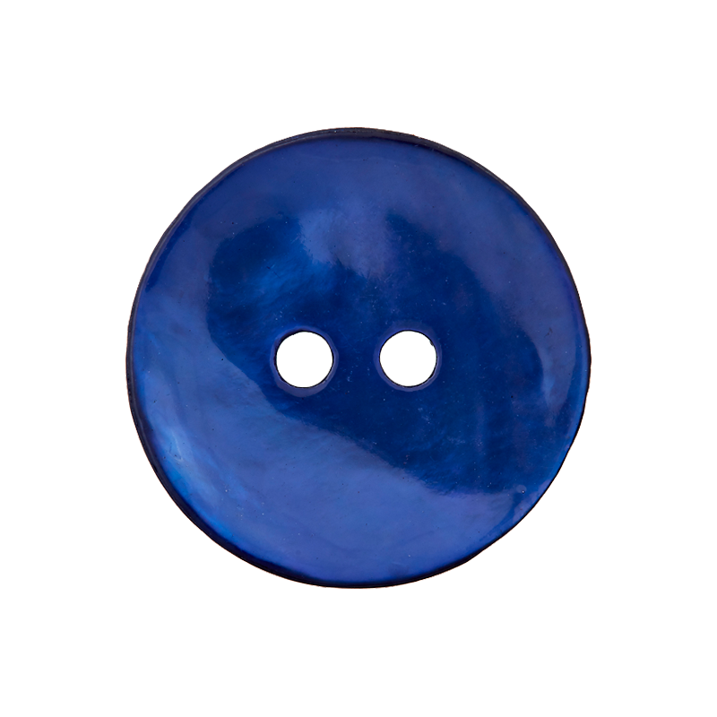 Perlmuttknopf 2L 15mm blau 35St