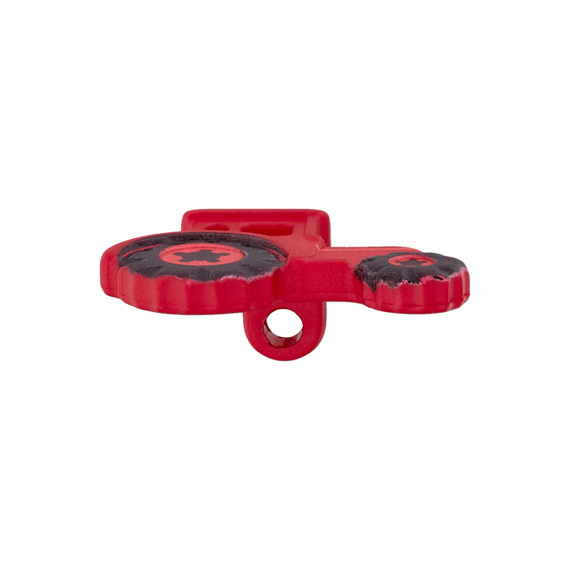 Poly-Knopf Öse Traktor 23mm d-rot 20St