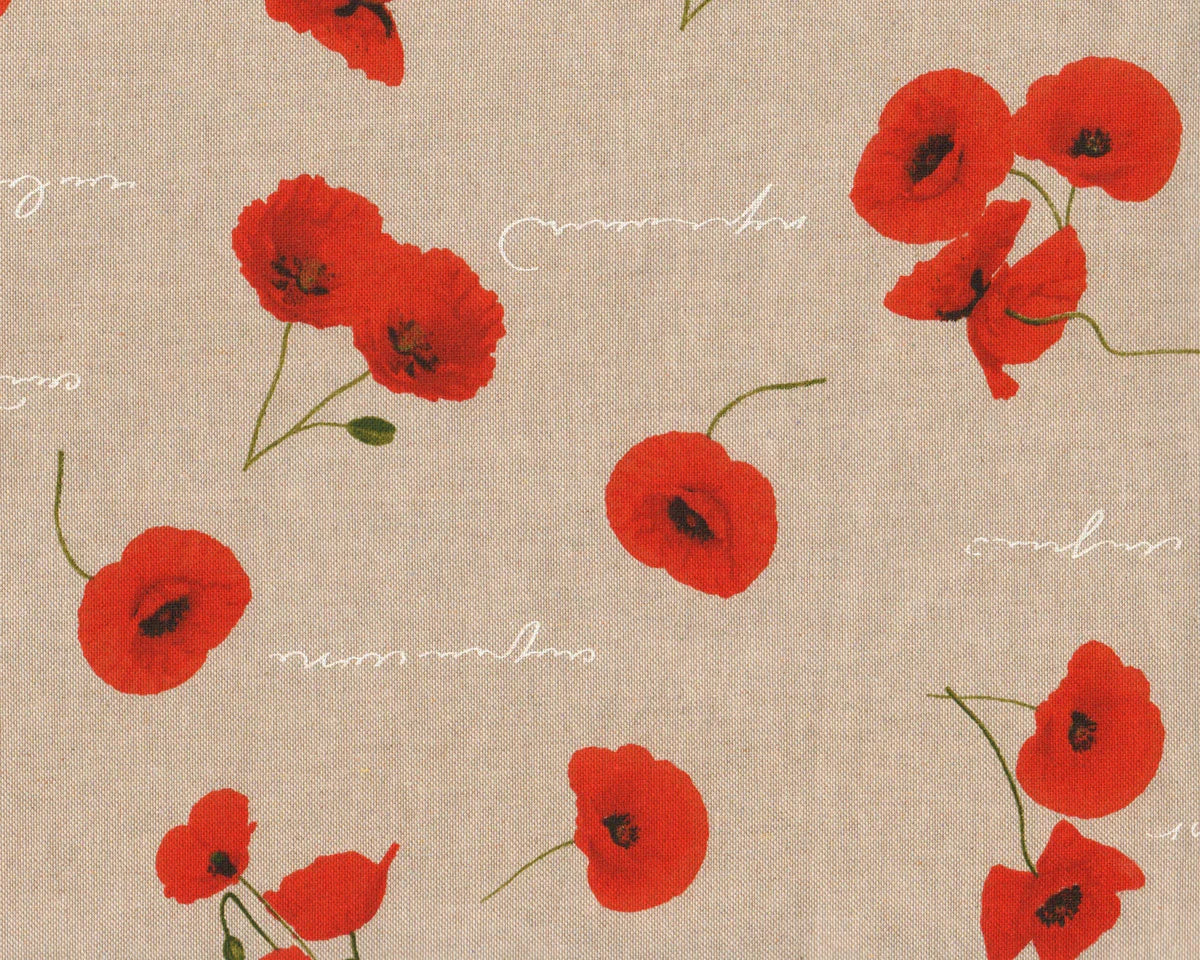 Canvas - Mohnblumen - 10 cm