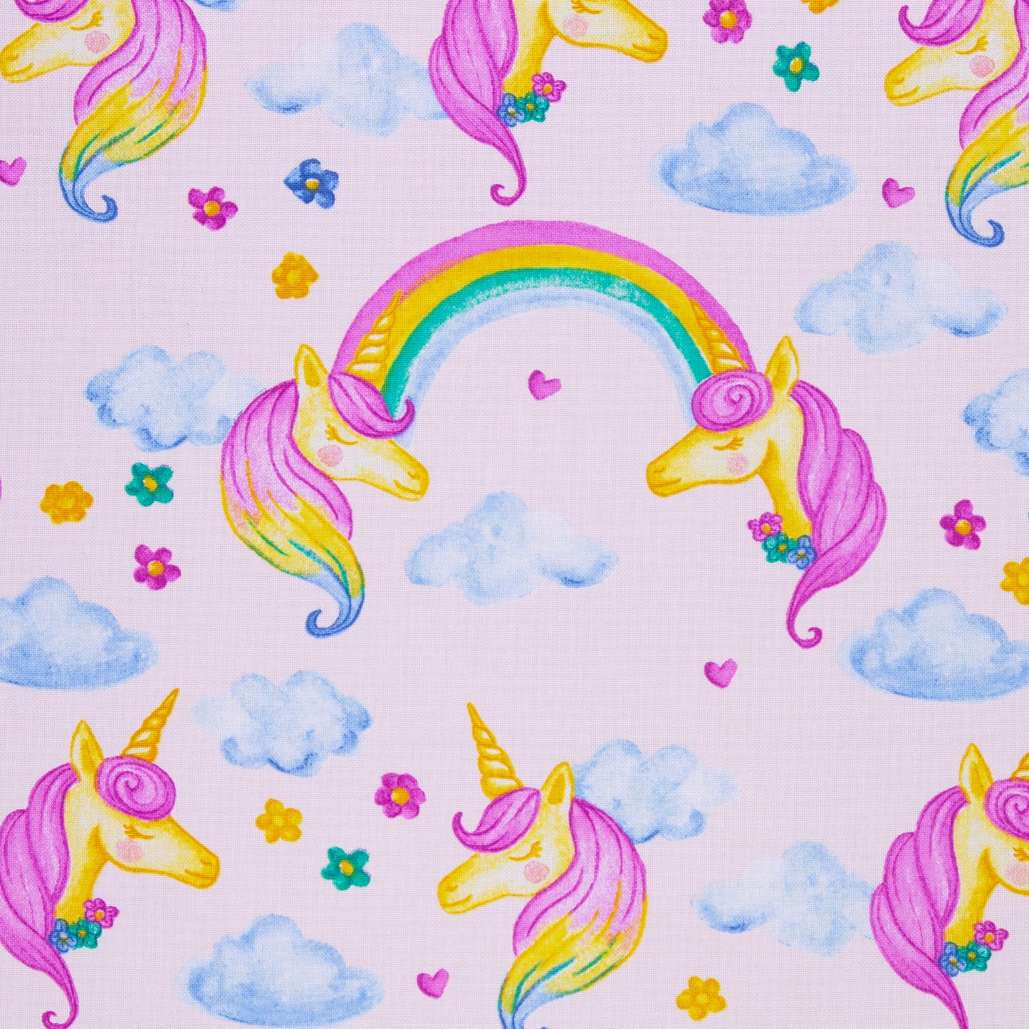 Dekostoff - Einhörner hellrosa - 10 cm