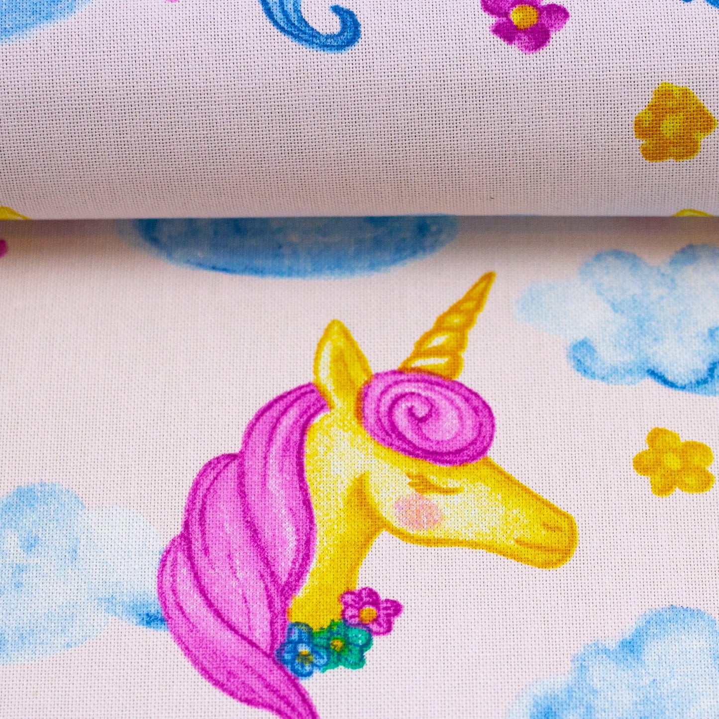 Dekostoff - Einhörner hellrosa - 10 cm