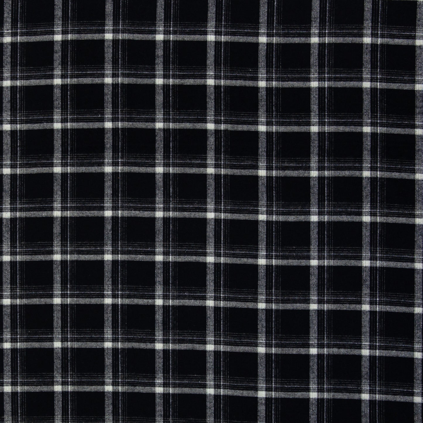Flanell - Maverick Karo naturwei§/schwarz - 10 cm