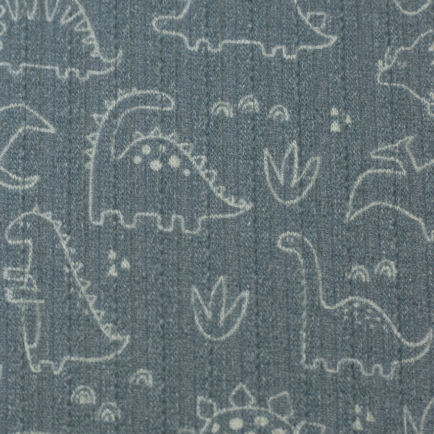 Struktur Jersey - Sevilla Dinosaurier, rauchblau - 10 cm