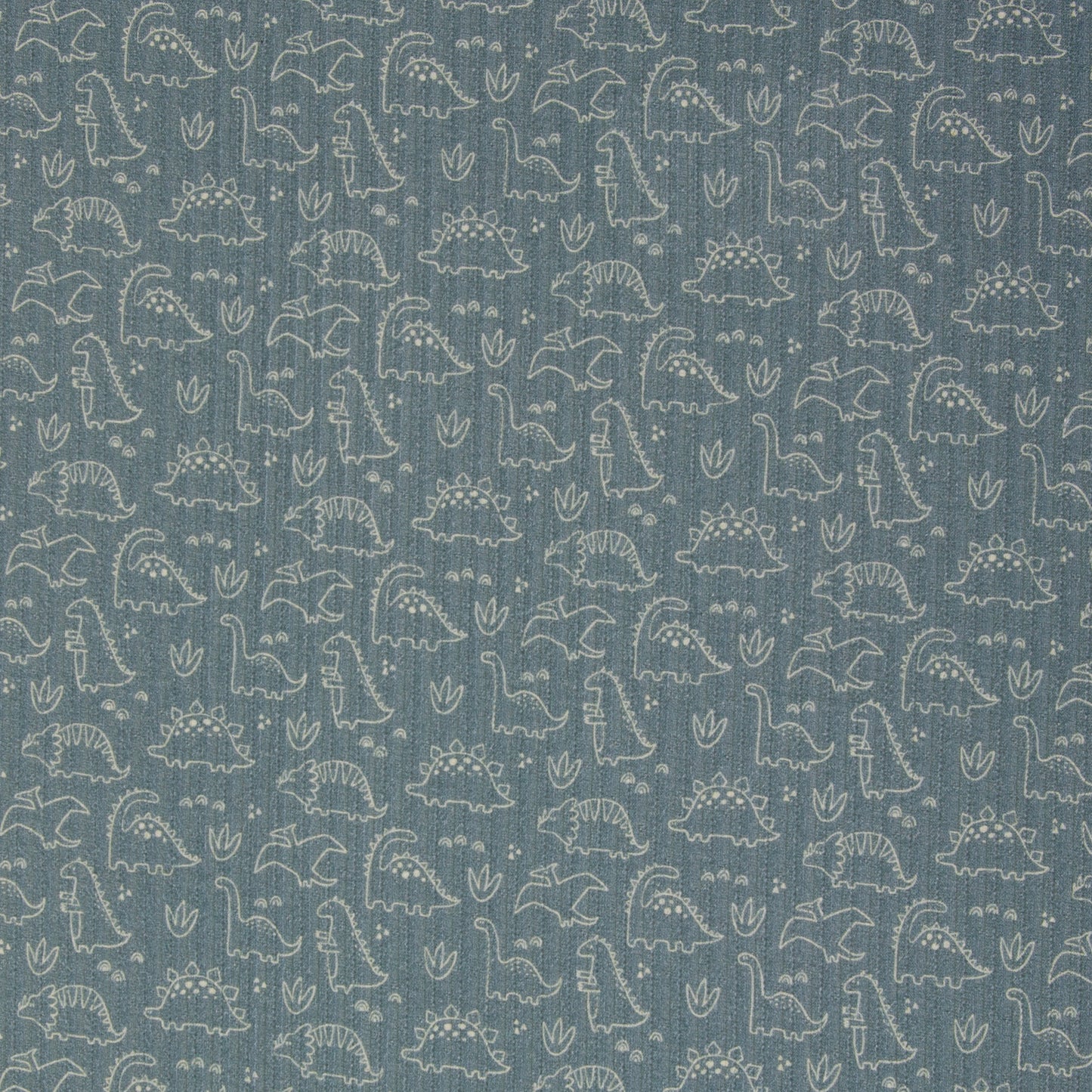 Struktur Jersey - Sevilla Dinosaurier, rauchblau - 10 cm