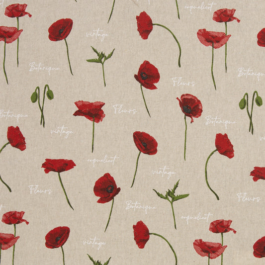Petra Dekostoff - Mohnblumen Schrift - 10 cm