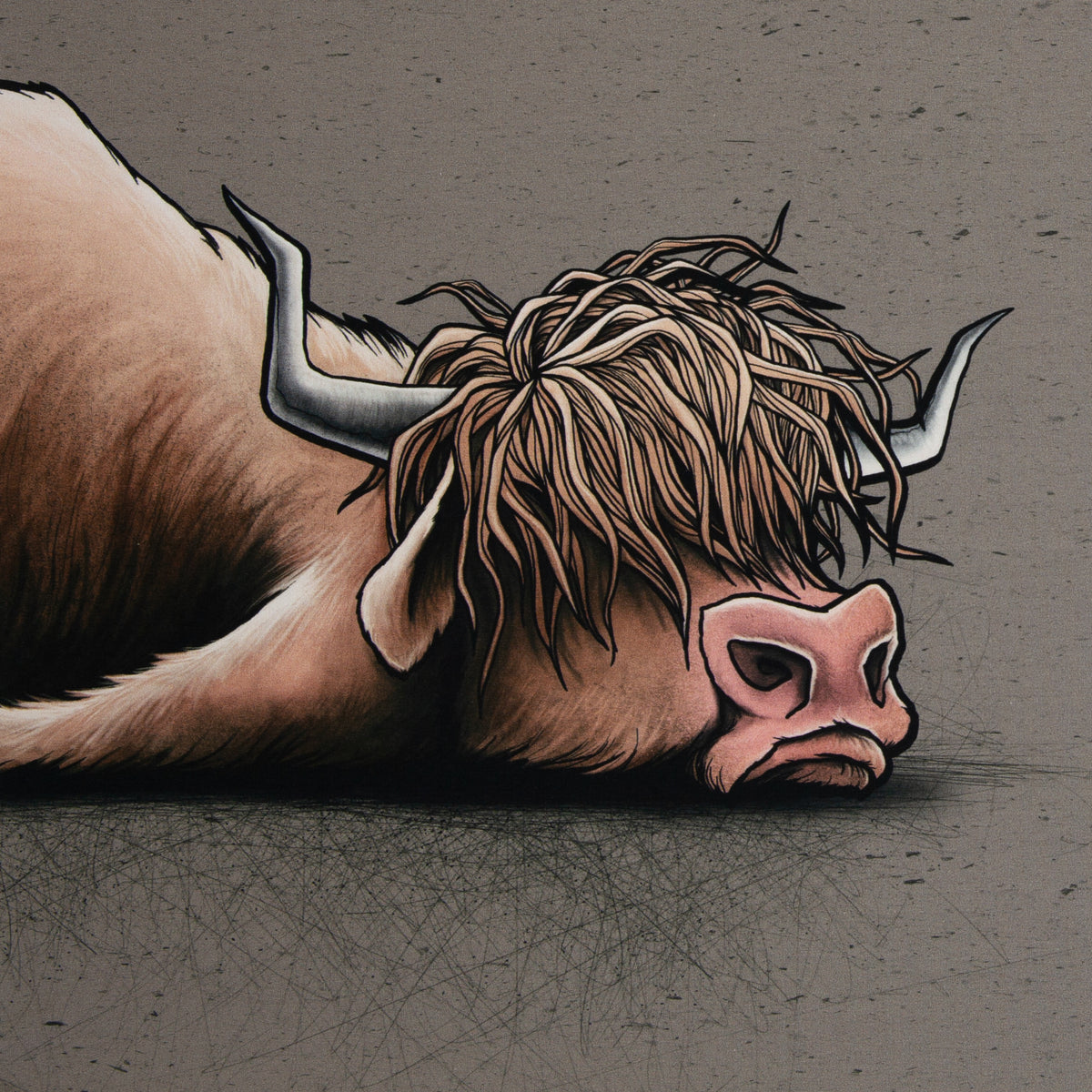 French Terry - Cheeky Animals 2.0 Hochlandrind UnMootiviert by Thorsten Berger