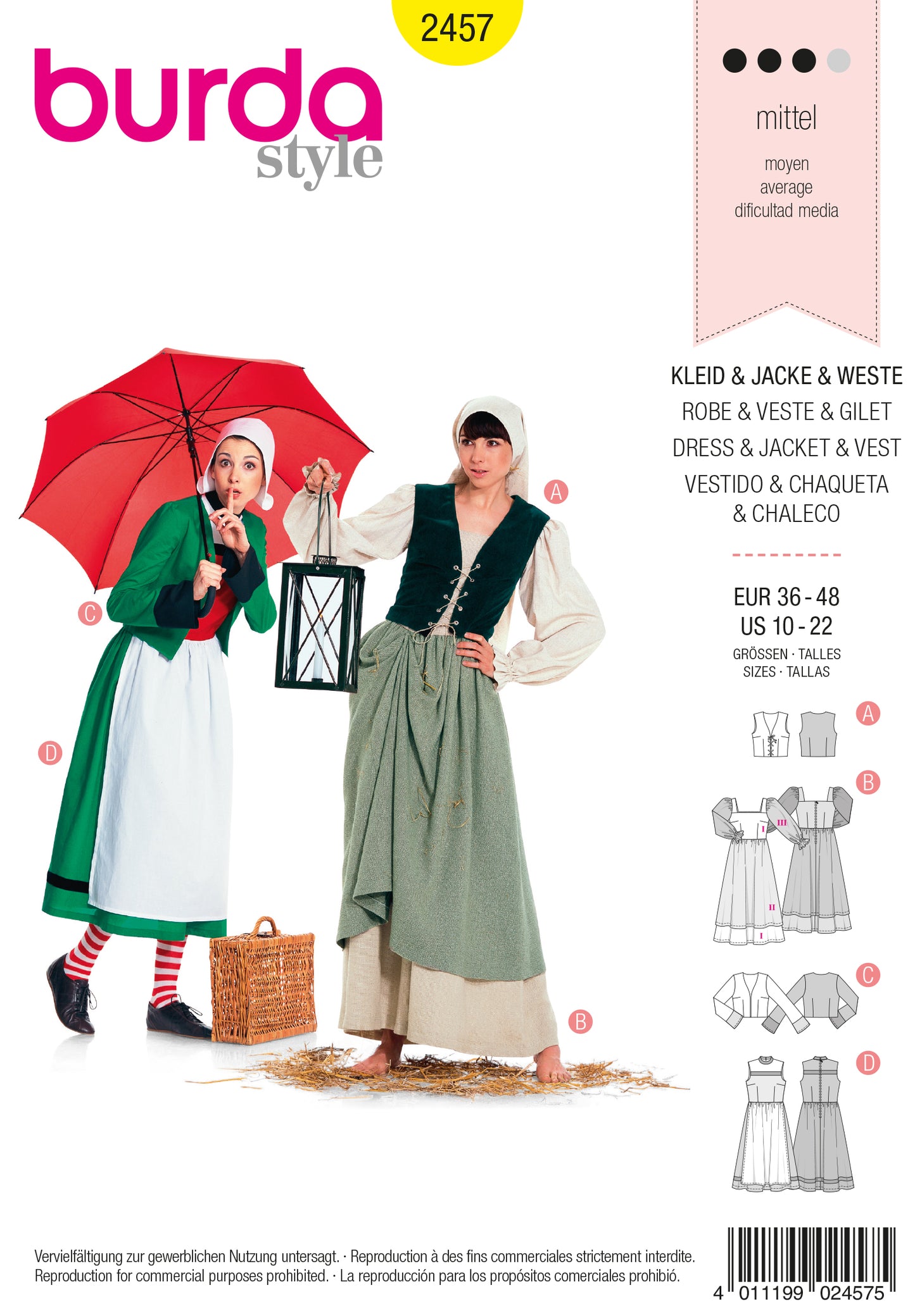 2457 Kleid Jacke Weste