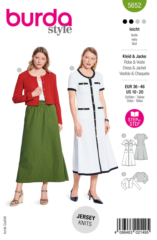 5652 - Kleid & Strickjacke