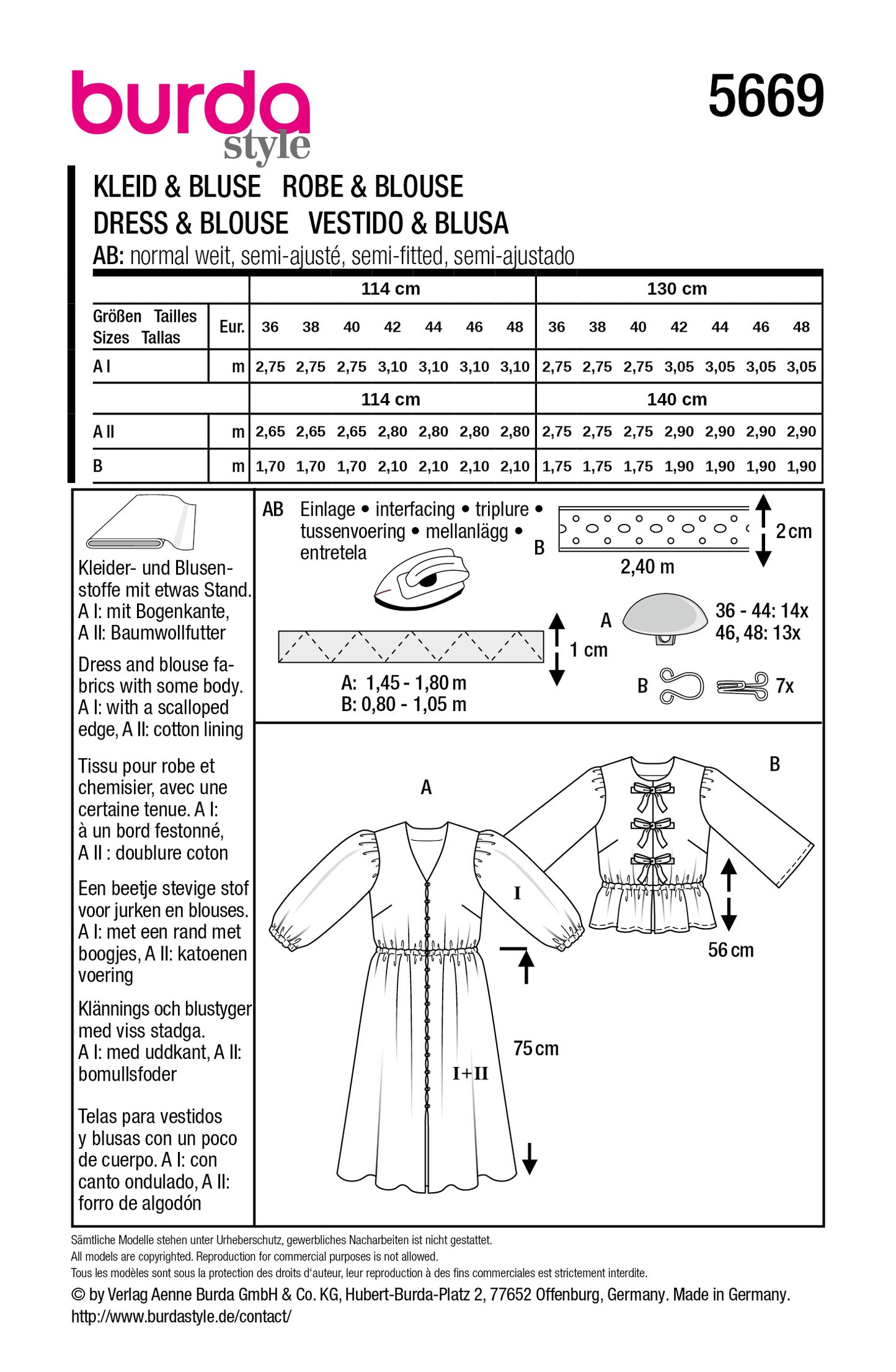 5669 - Kleid & Bluse