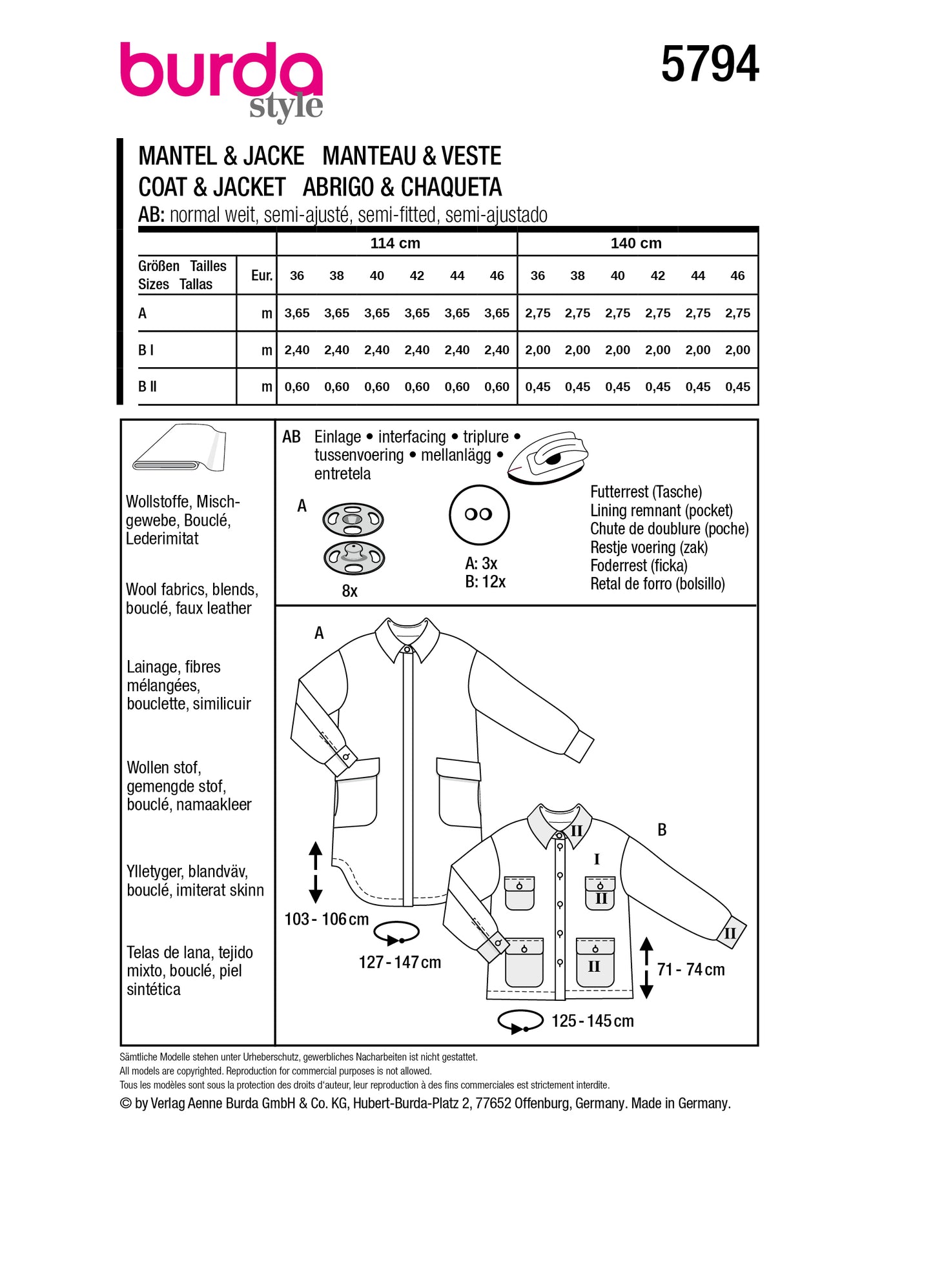 5794 Jacke/Mantel