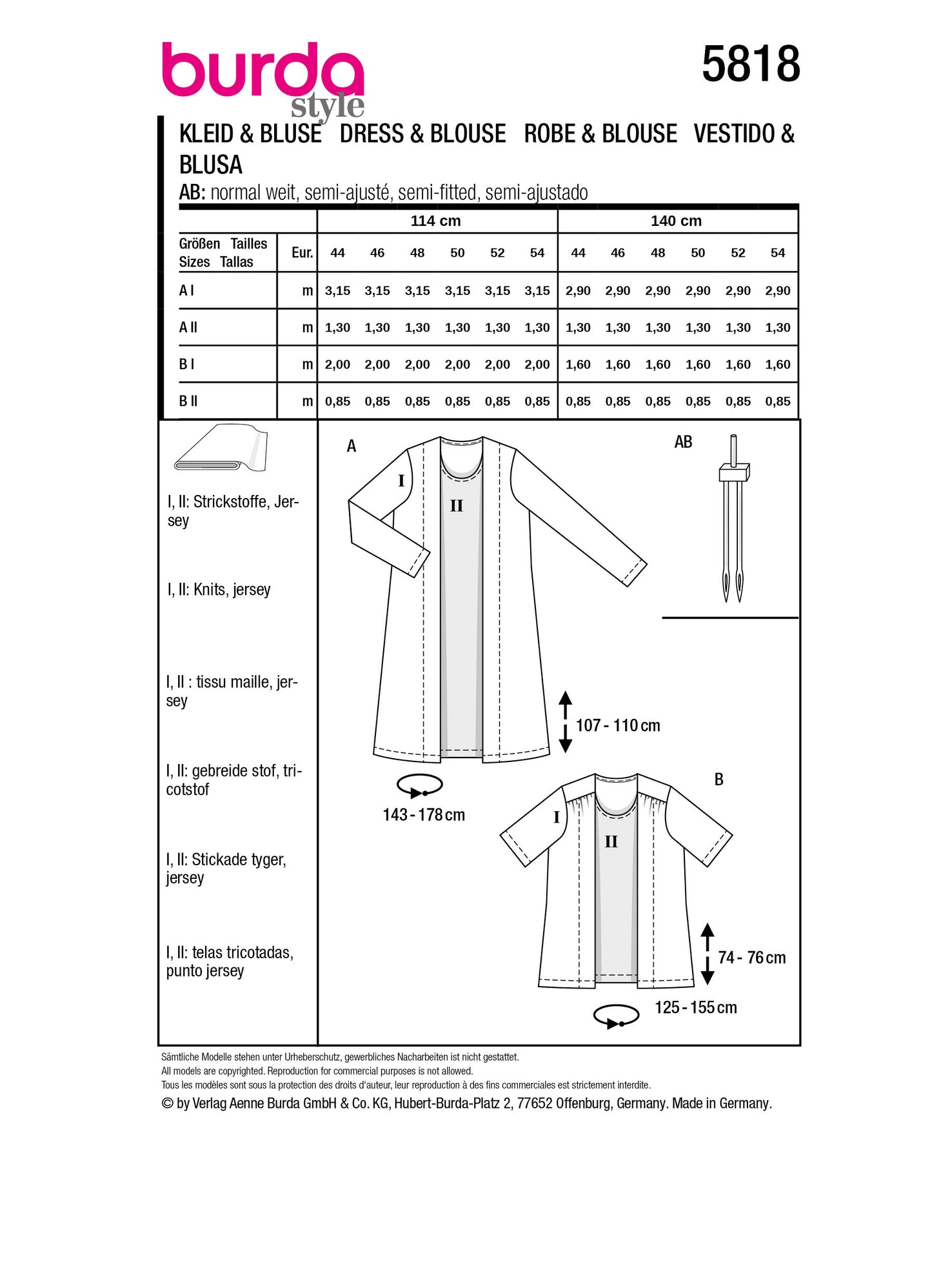 5818 Kleid & Bluse