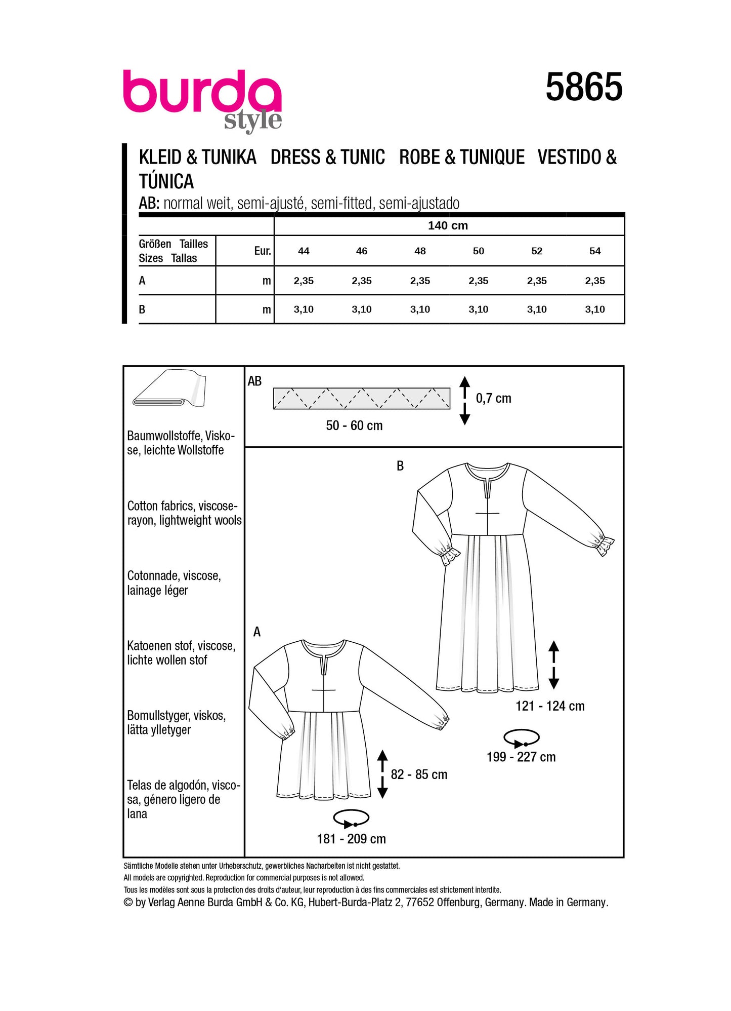 5865 Kleid & Tunika