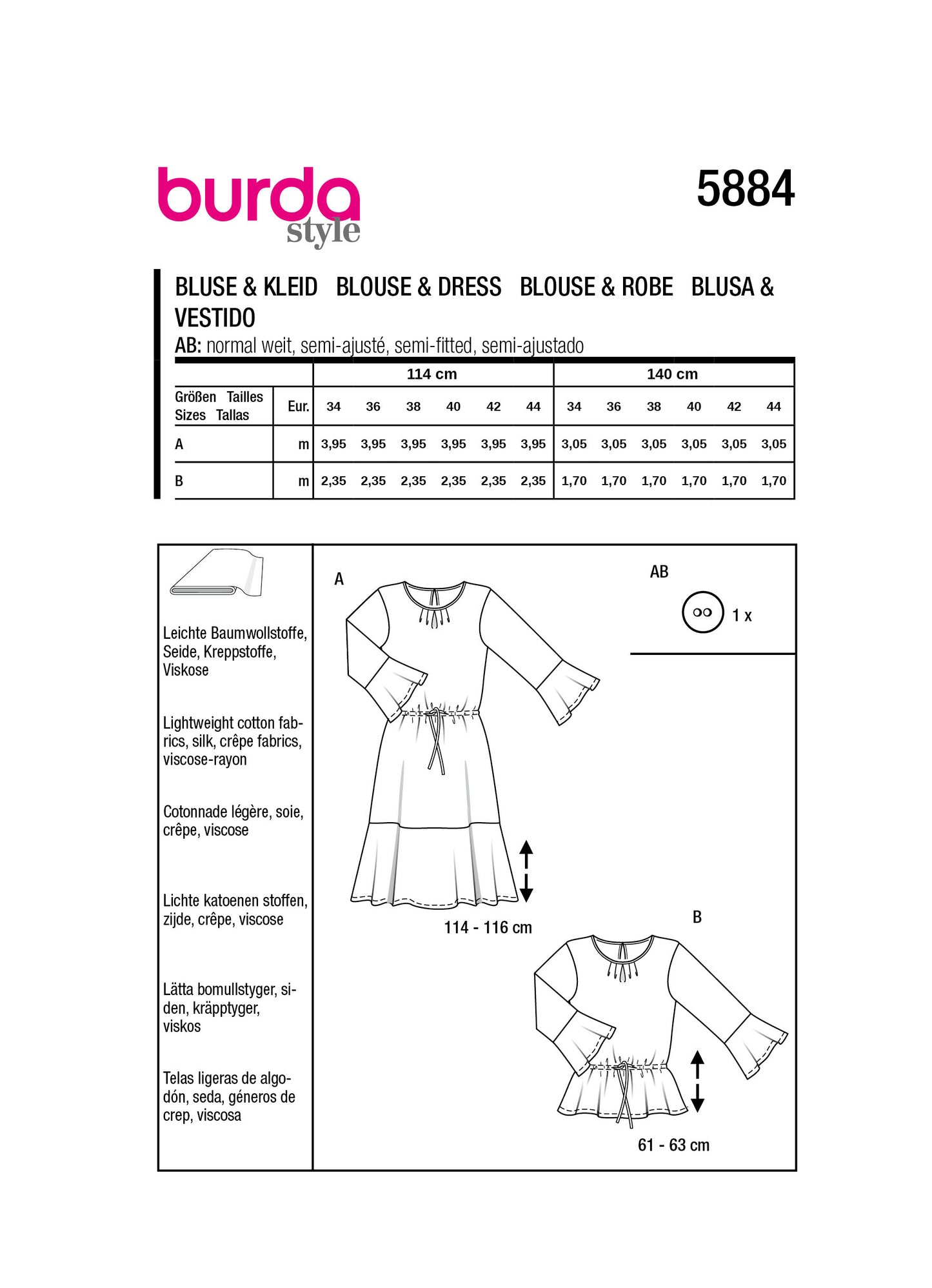 5884 Bluse & Kleid