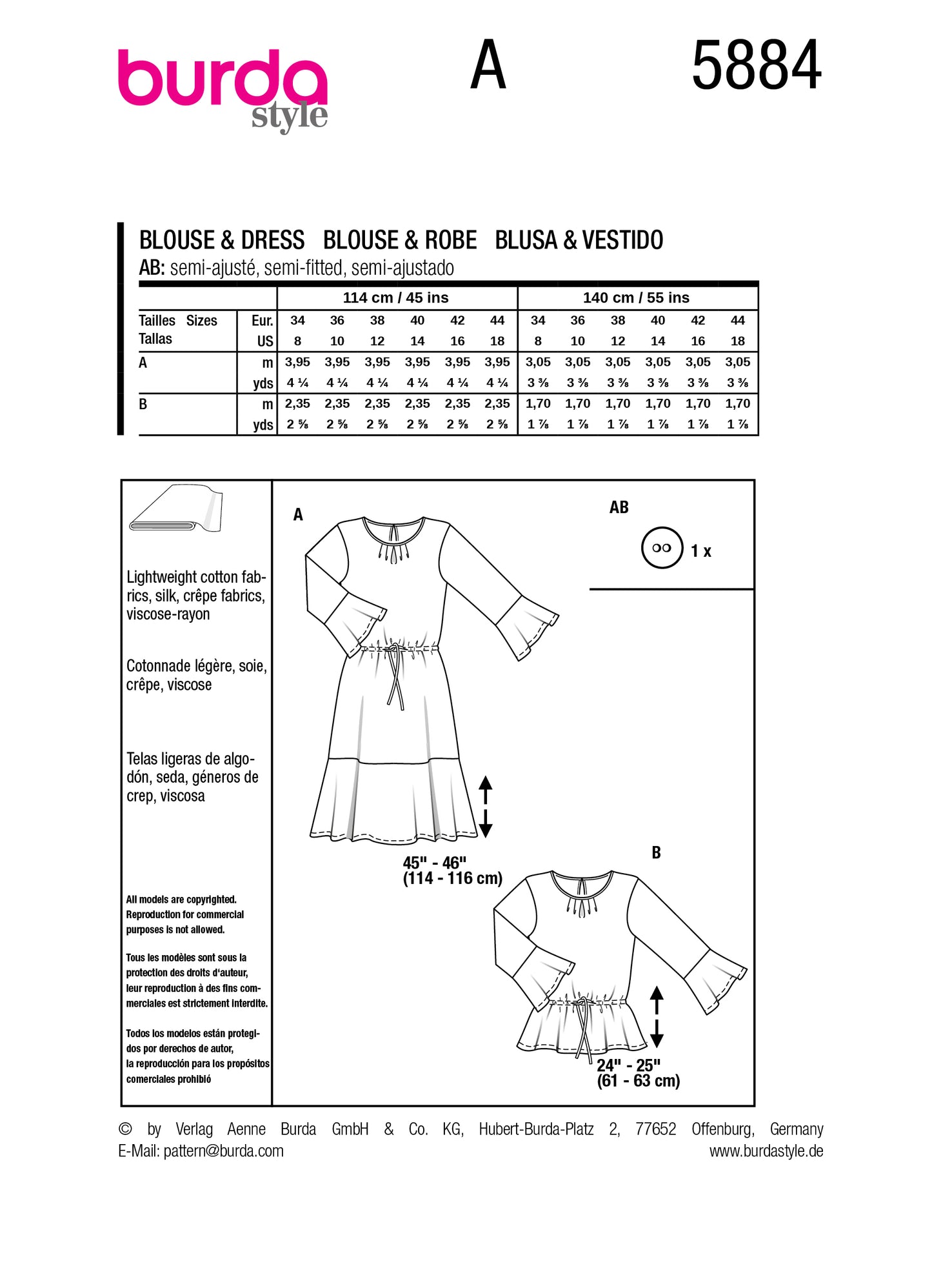 5884 Bluse & Kleid