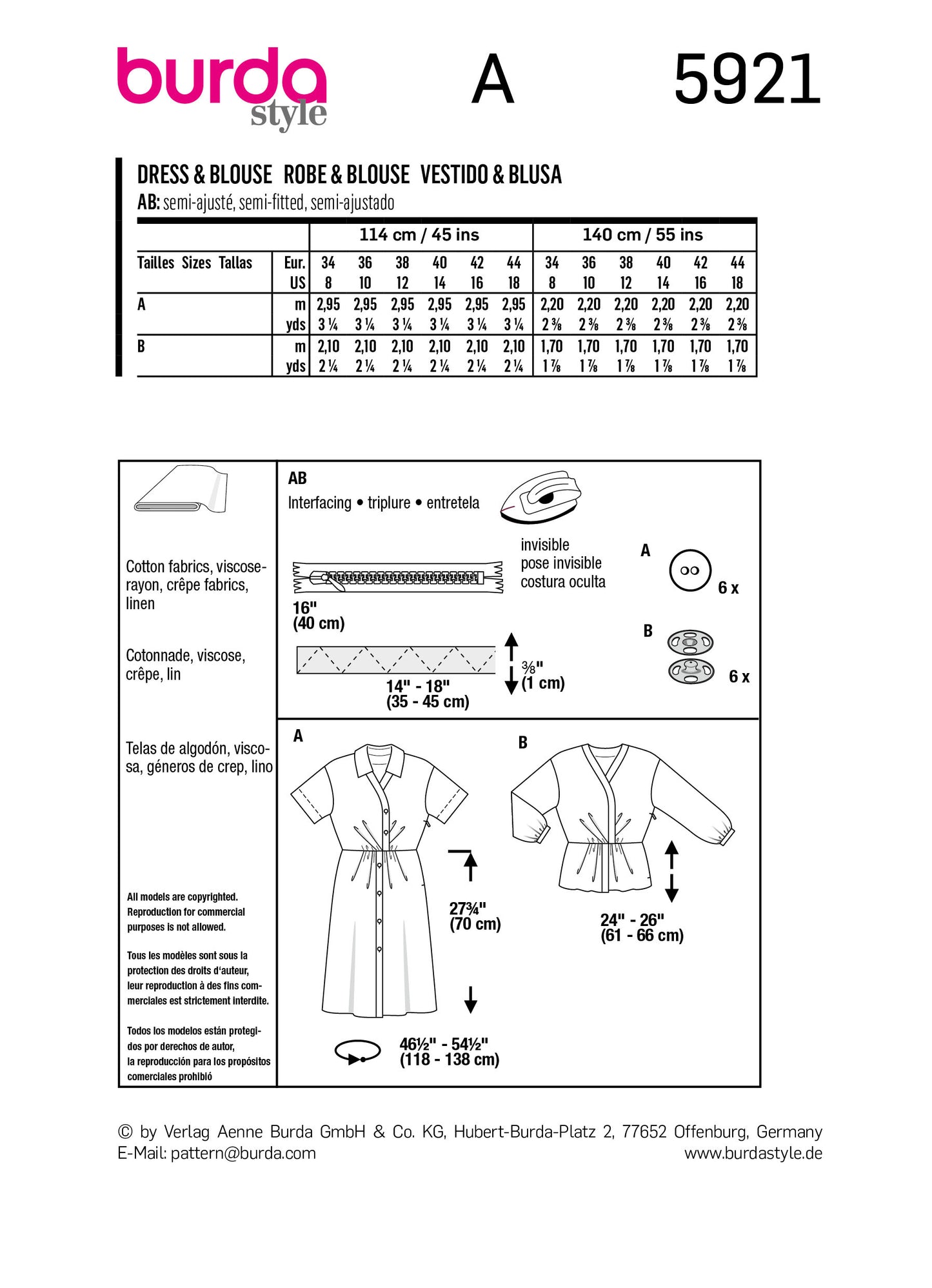 5921 Kleid&Bluse