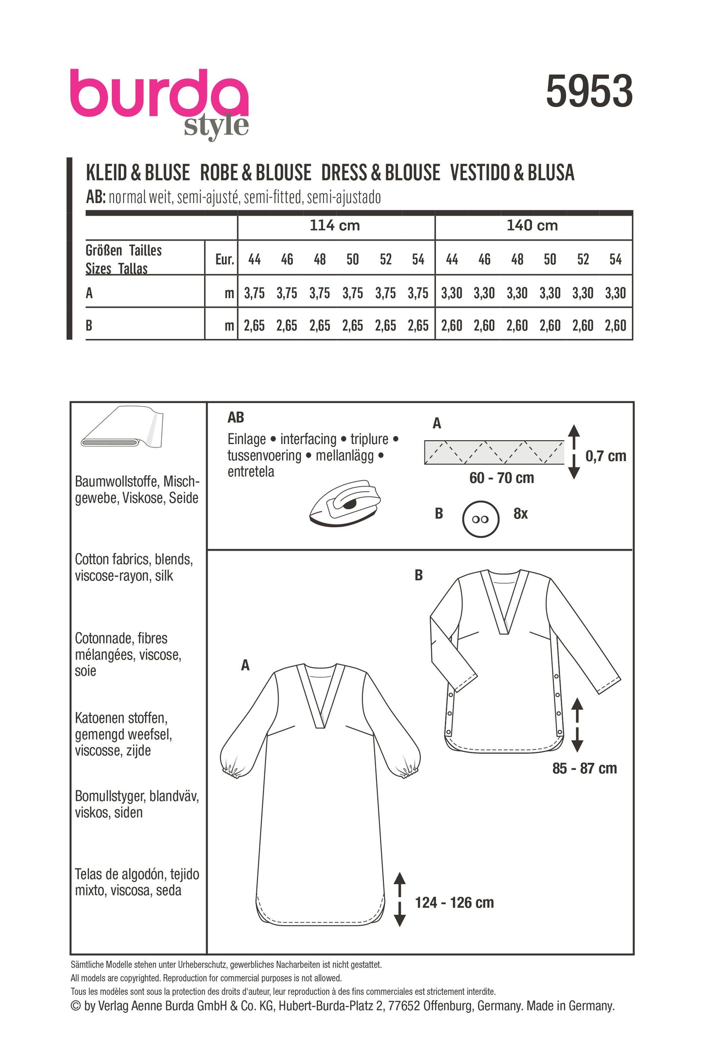 5953 Bluse & Kleid