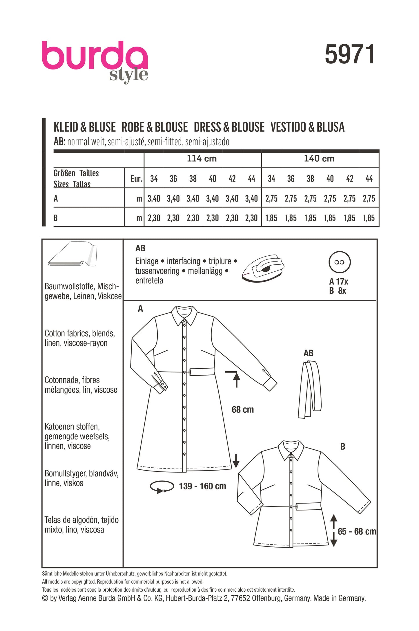 5971 Kleid & Bluse