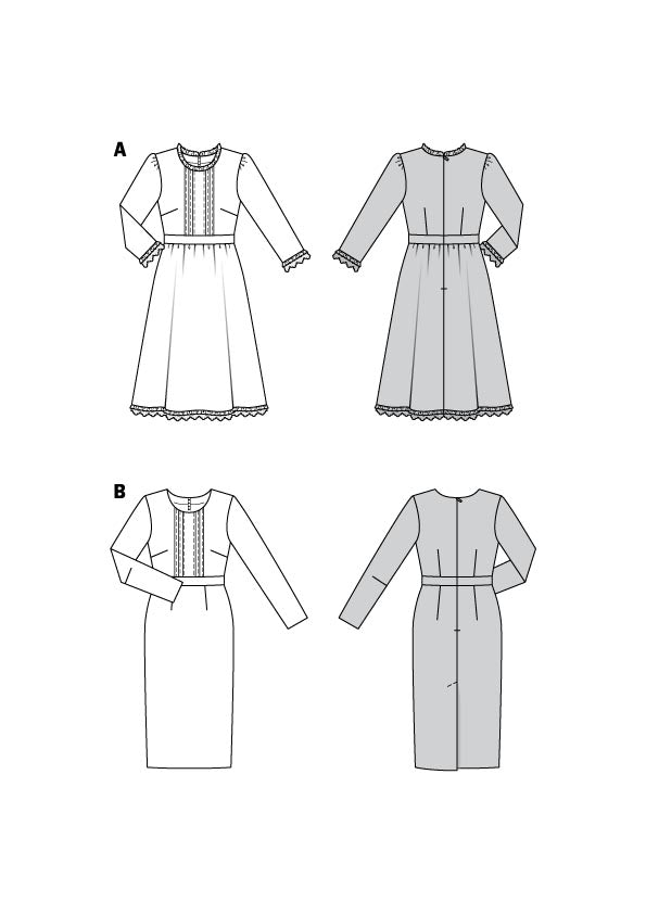 5983 Knielanges Kleid
