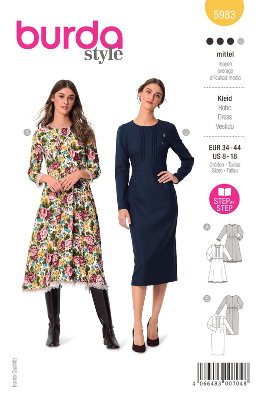 5983 Knielanges Kleid