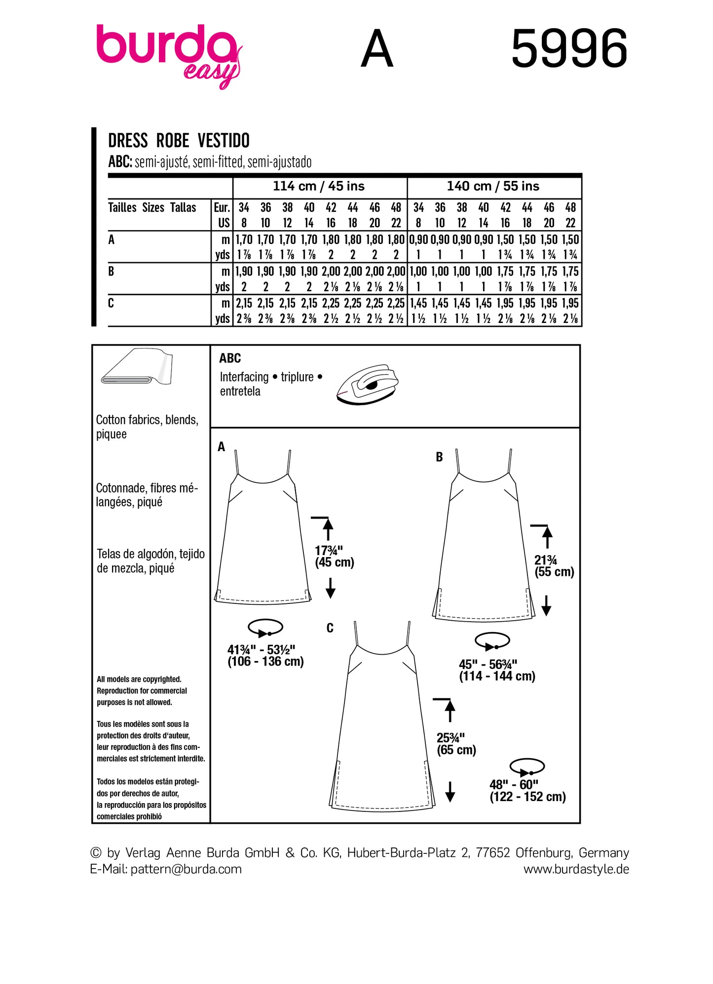5996 A-Linie Kleid