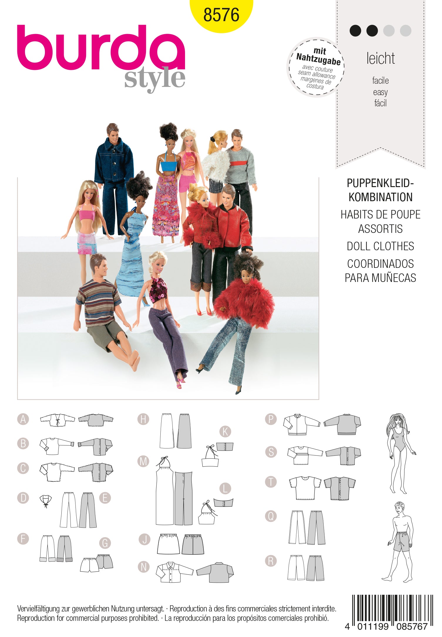 8576 Puppenkleider