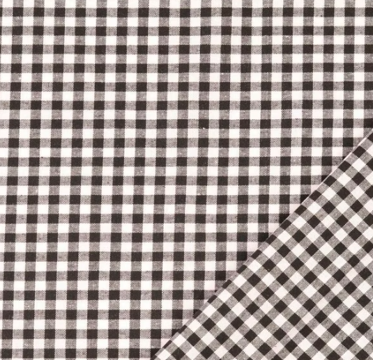 Baumwoll Webware - Zefir schwarz kariert - 10 cm