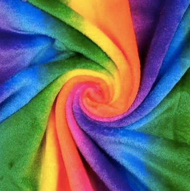 Flanell Fleece - Regenbogen - 10 cm