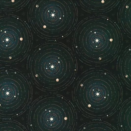 Patchworkstoff - Wishwell: Moonlight emerald - 10 cm