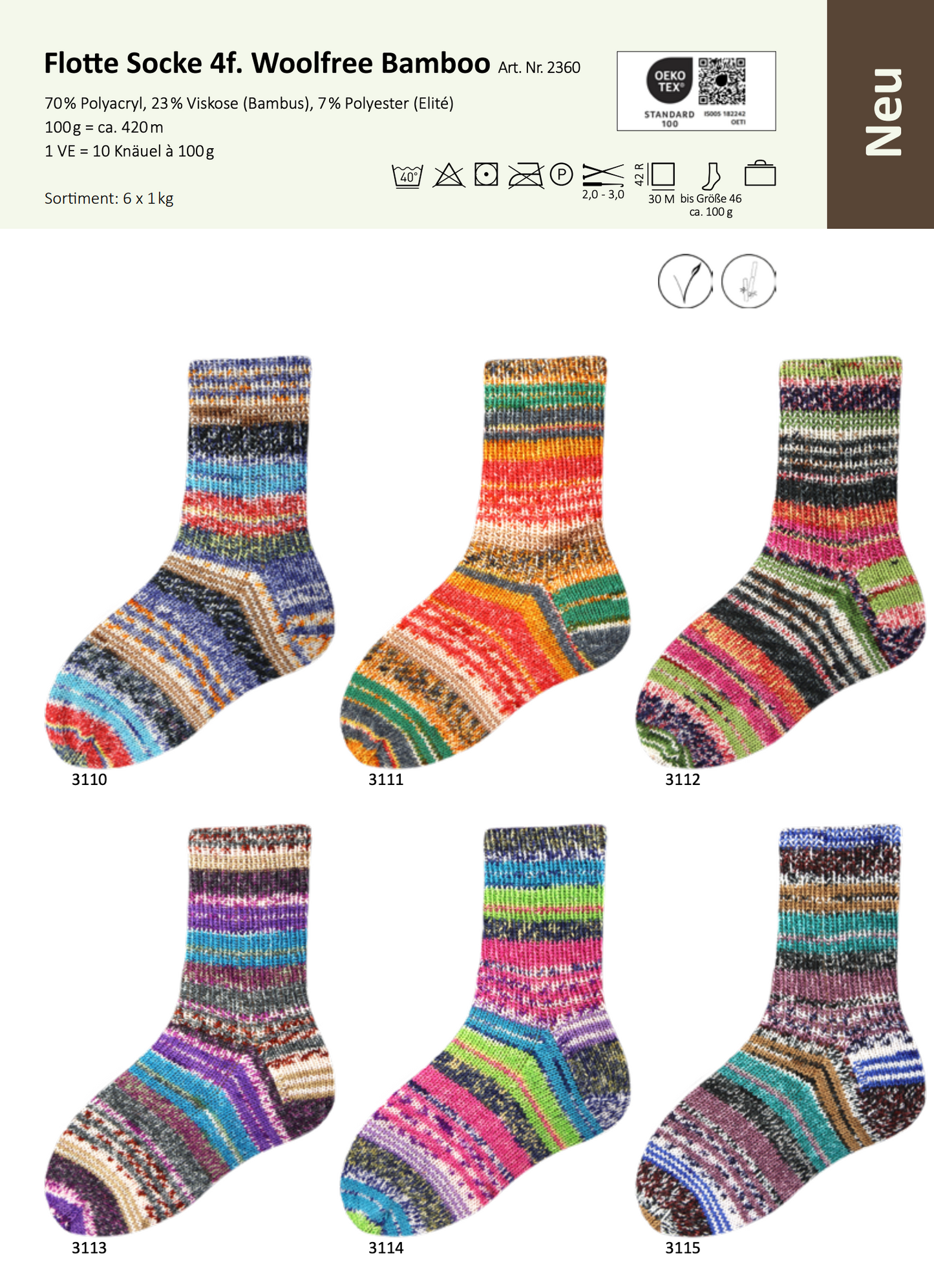 Flotte Socke 4f. Woolfree Bamboo