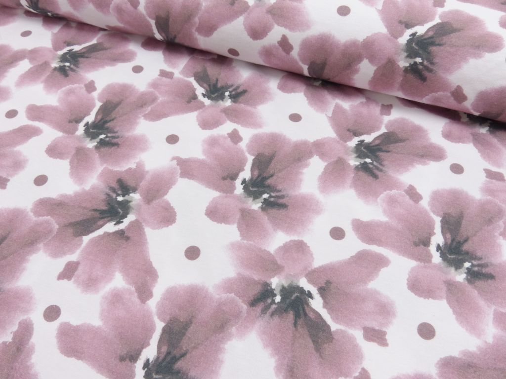 Jersey - Floral Print - 10 cm