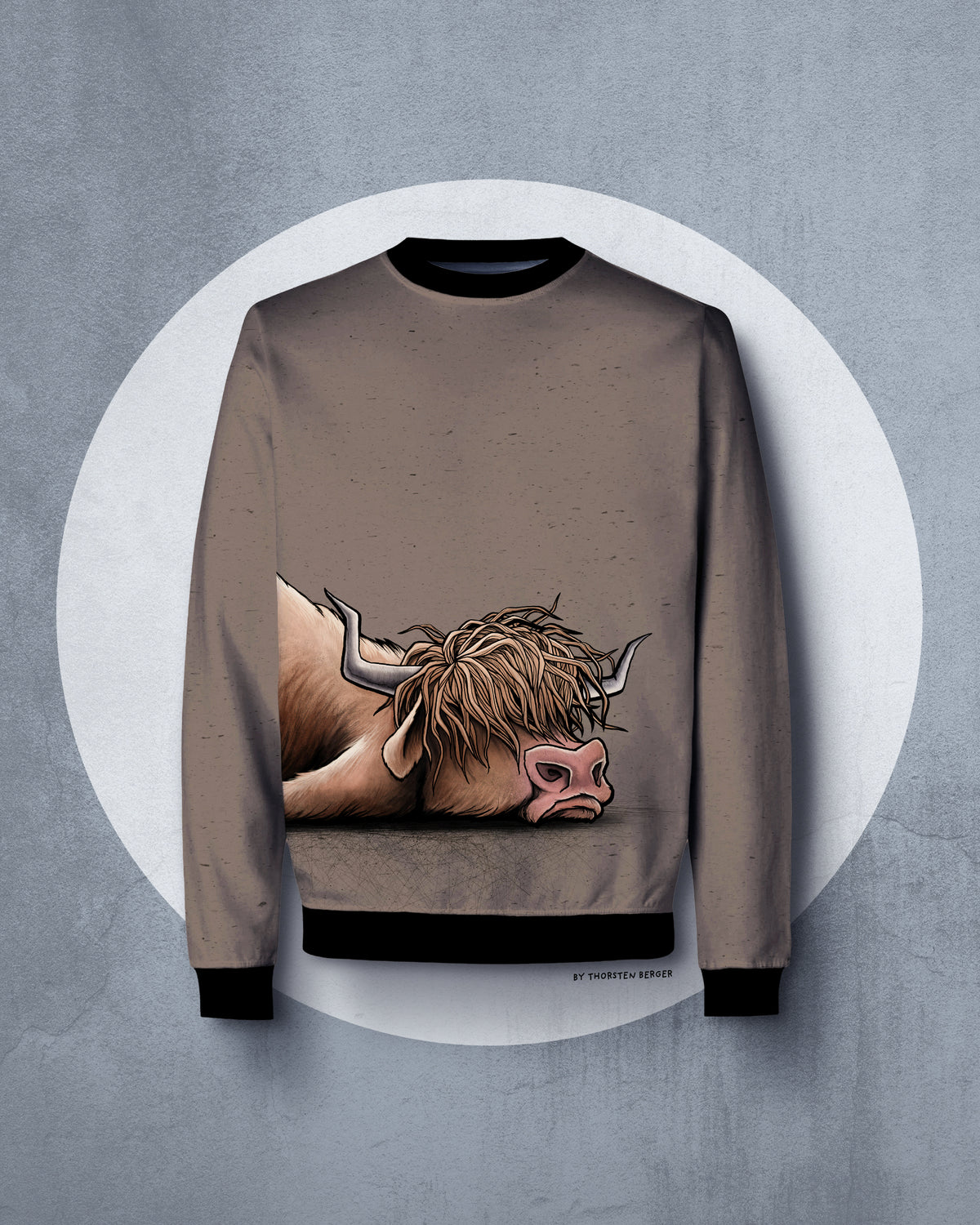 French Terry - Cheeky Animals 2.0 Hochlandrind UnMootiviert by Thorsten Berger