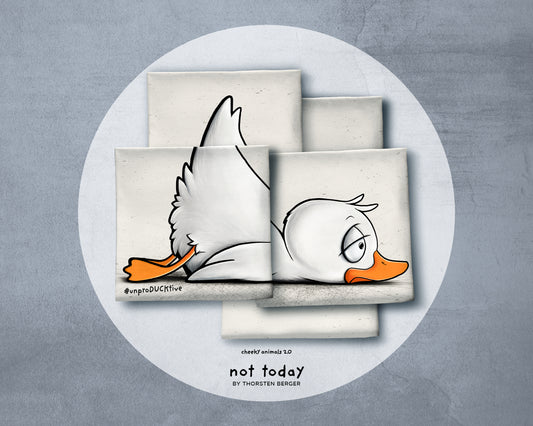 French Terry - Cheeky Animals 2.0 Duck UnproDucktive by Thorsten Berger - 10 cm