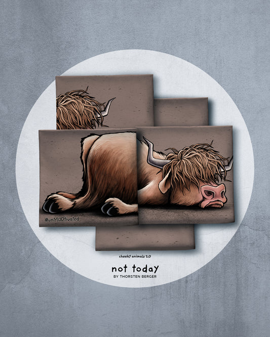 French Terry - Cheeky Animals 2.0 Hochlandrind UnMootiviert by Thorsten Berger - 10 cm