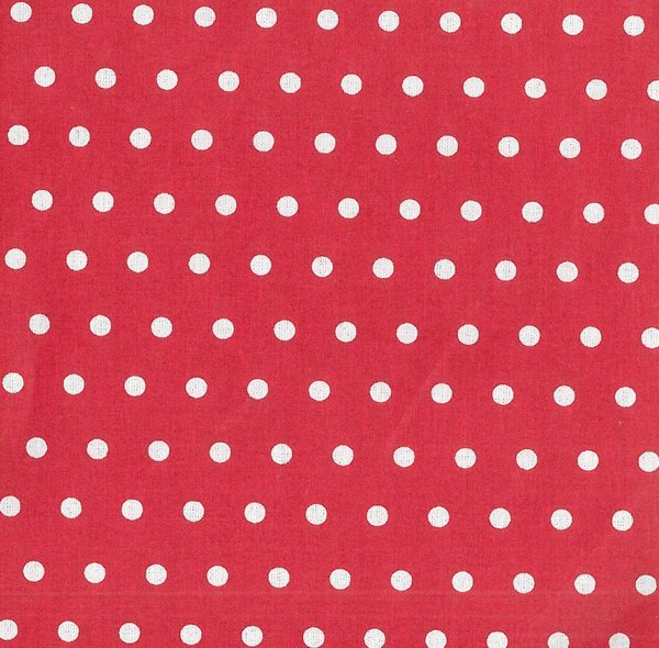 Baumwolle *beschichtet* - Rot mit Punkten - 0,5 m