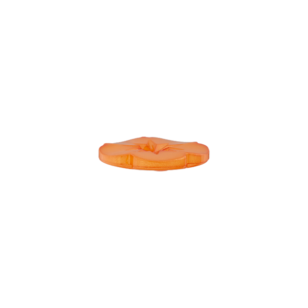 Poly.-Kn. 2- Loch Blume 11mm orange