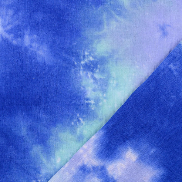Musselin - Batik blau - 0,5 m